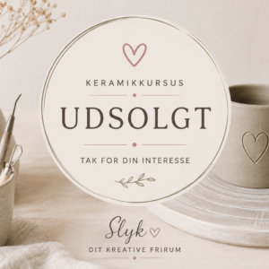 9-ugers keramikkursus onsdag eftermiddag (start 2. september 16.00-19.00)